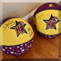 Z04. Autographed Harlem Wizards basketballs. 